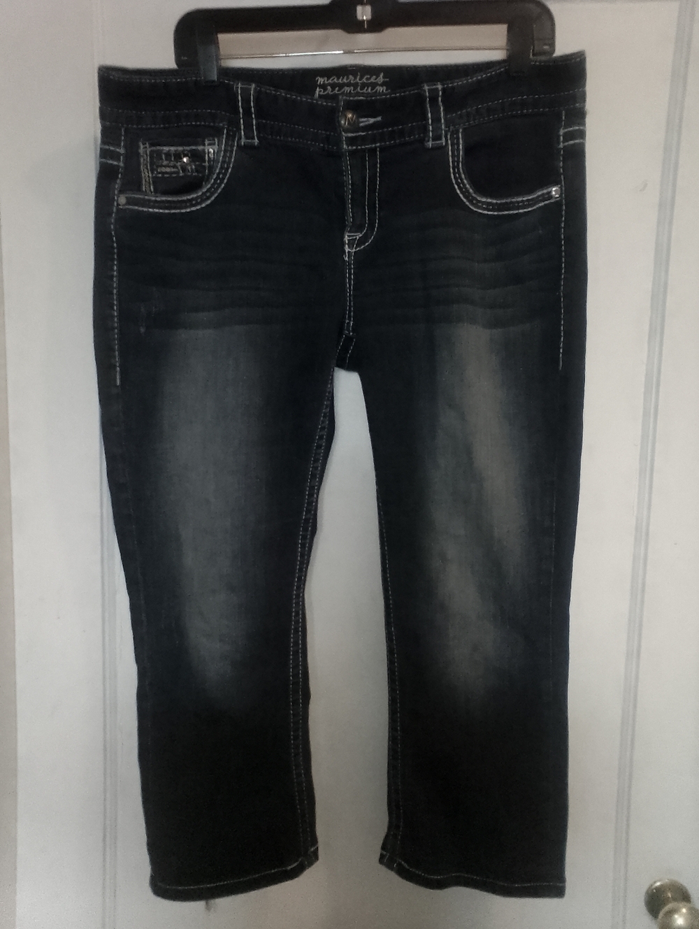 Maurices Ankle Crop Jeans with White Contrast Stitching